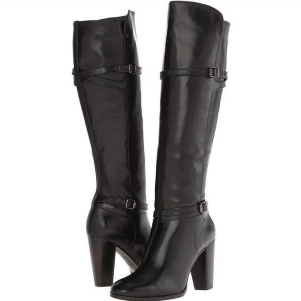 FRYE Laurie Tall Black Boots Size 9.5